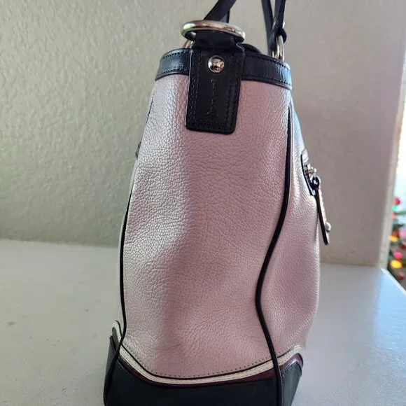 Euc Coach Laura Pink Leather Spector Shoulder Bag Satchel Purse